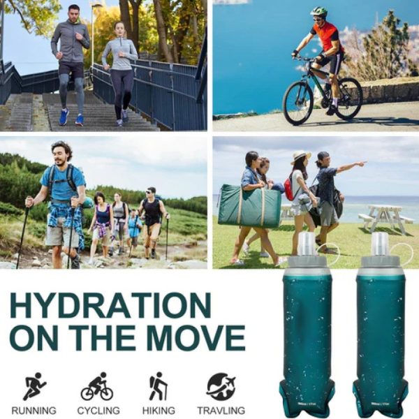 TaffSPORT Botol Minum Soft Flask Foldable Sport Water Bottle TPU 500ml - TF876