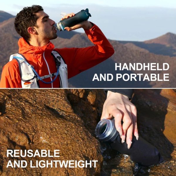 TaffSPORT Botol Minum Soft Flask Foldable Sport Water Bottle TPU 500ml - TF876