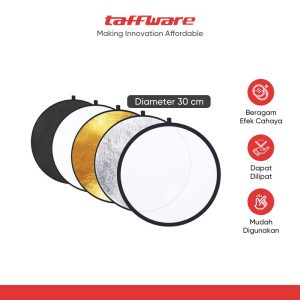 TaffSTUDIO Reflektor Cahaya Fotografi Studio 5in1 Diffuser 30cm - TS-51