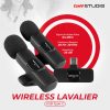 TaffSTUDIO Mikrofon Wireless Lavalier Microphone USBTypeC 2.4GHz 2 Mic - E60