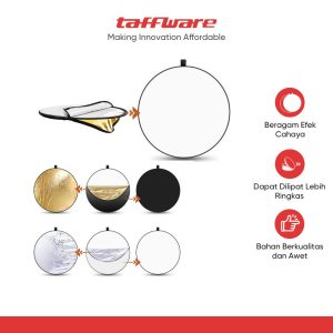 TaffSTUDIO Reflektor Cahaya Fotografi Studio 5in1 Diffuser 110cm - CL-RT110