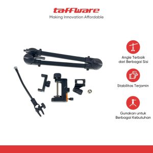 TaffSTUDIO Stand Holder Mikrofon Boom Arm Lazypod with Phone Holder - AK-V7