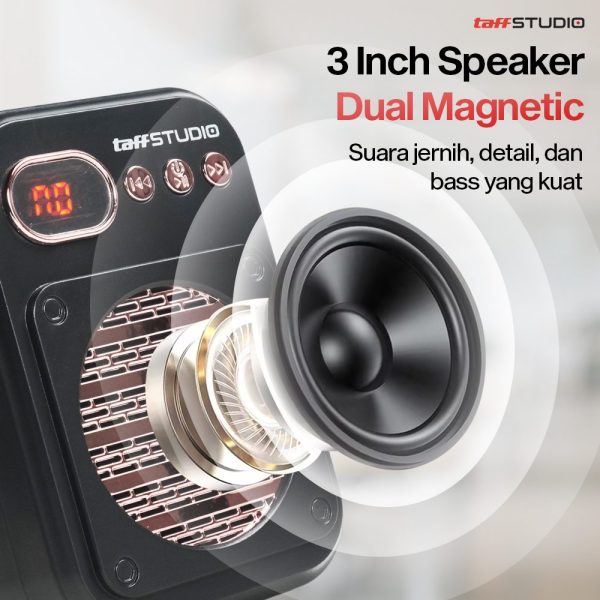 TaffSTUDIO Speaker Pinggang Bluetooth Voice Amplifier LED Wired - S25