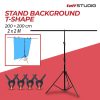 TaffSTUDIO Stand Background Backdrop T-Shape 4 Clamp - M139
