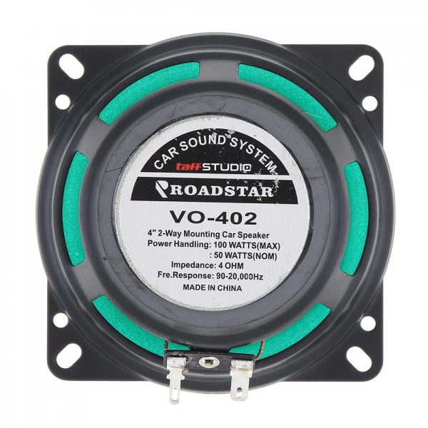 TaffSTUDIO Roadstar Speaker Coaxial Mobil HiFi 4 Inch 100W 1 PCS - VO-402