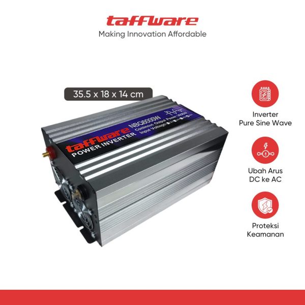 Taffware Power Inverter Mobil Pure Sine Wave DC 60V to AC 220V 6000W - NBQ6000W