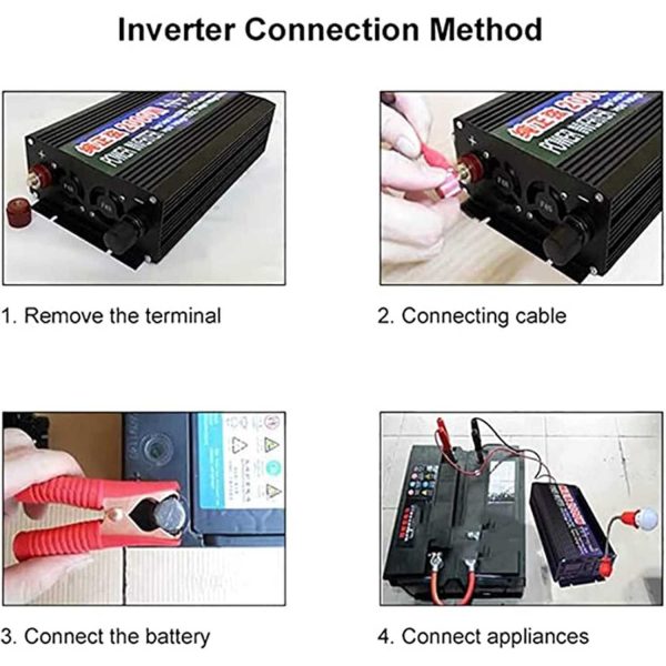 Taffware Power Inverter Mobil Pure Sine Wave DC 60V to AC 220V 4000W - NBQ4000W