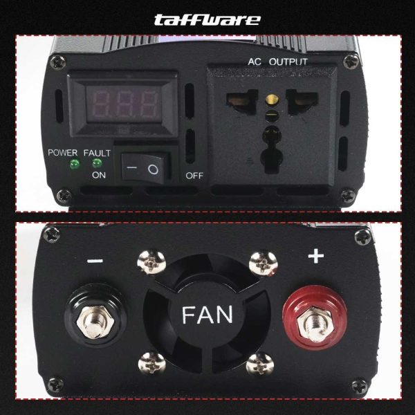 Taffware Power Inverter Mobil Pure Sine Wave DC 60V to AC 220V 1000W - NBQ1000W
