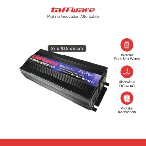 Taffware Power Inverter Mobil Pure Sine Wave DC 60V to AC 220V 2000W - NBQ2000W
