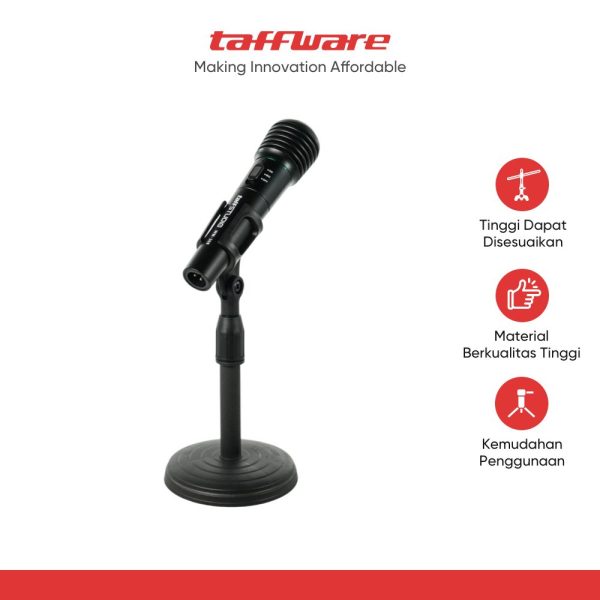 TaffSTUDIO Stand Mikrofon Desktop Disc Microphone Adjustable Height - L3