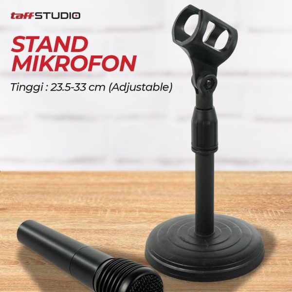 TaffSTUDIO Stand Mikrofon Desktop Disc Microphone Adjustable Height - L3