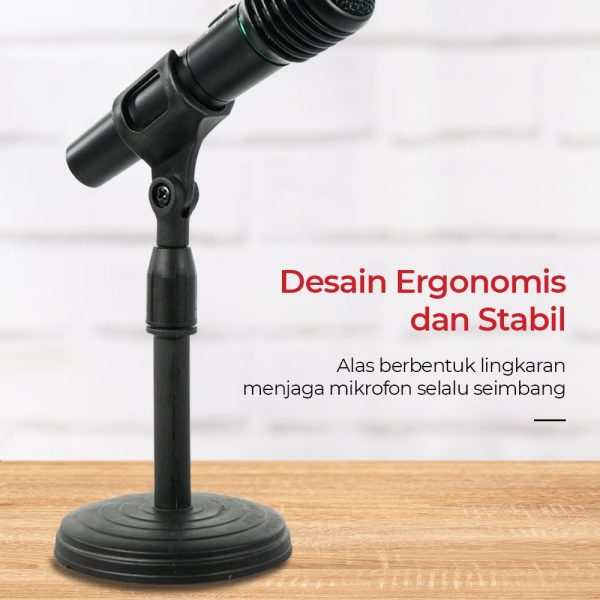 TaffSTUDIO Stand Mikrofon Desktop Disc Microphone Adjustable Height - L3