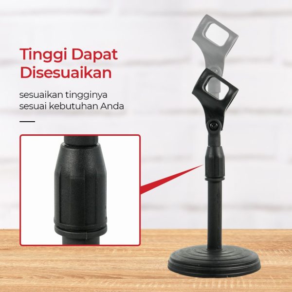 TaffSTUDIO Stand Mikrofon Desktop Disc Microphone Adjustable Height - L3