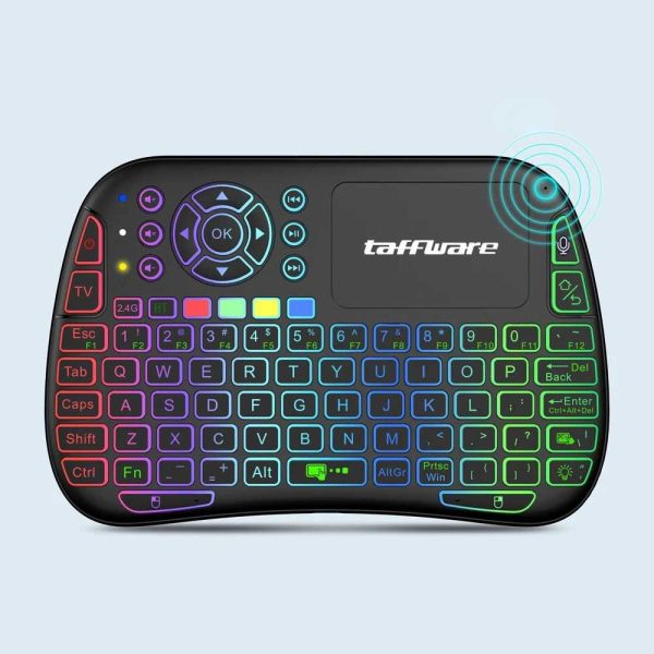 Taffware Keyboard Mini Touchpad Air Mouse IR Learning 2.4GHz Bluetooth - M9