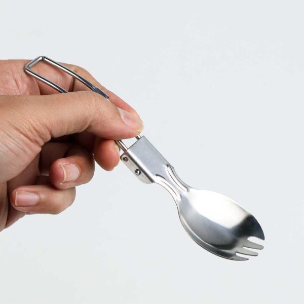 TaffSPORT Foldable Spoon Fork Sendok Garpu Lipat Stainless Steel - SVGF2