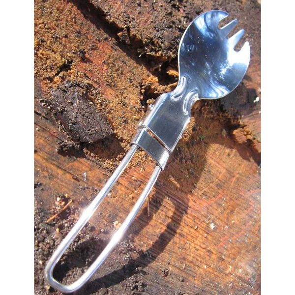 TaffSPORT Foldable Spoon Fork Sendok Garpu Lipat Stainless Steel - SVGF2