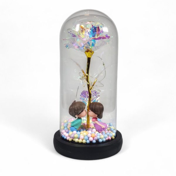TaffHOME Bunga Mawar Lampu LED Dekorasi Galaxy Rose Kissing Kraft - MSFRG-A01
