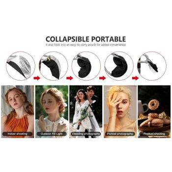 TaffSTUDIO Reflektor Cahaya Fotografi Studio 5in1 Diffuser 90x120cm - BDL-05