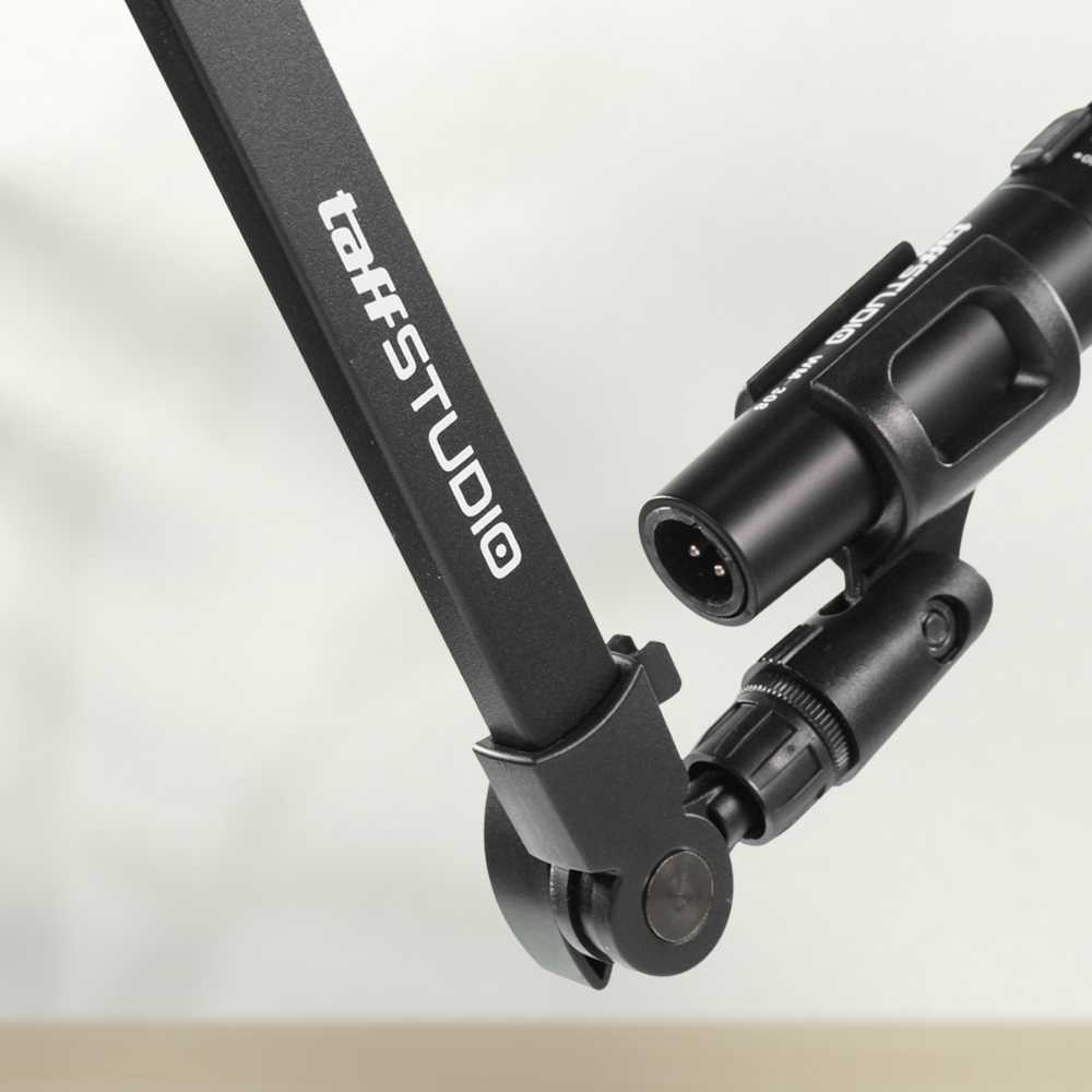 TaffSTUDIO Stand Holder Mikrofon Boom Arm Lazypod with Phone Holder - AK-V7