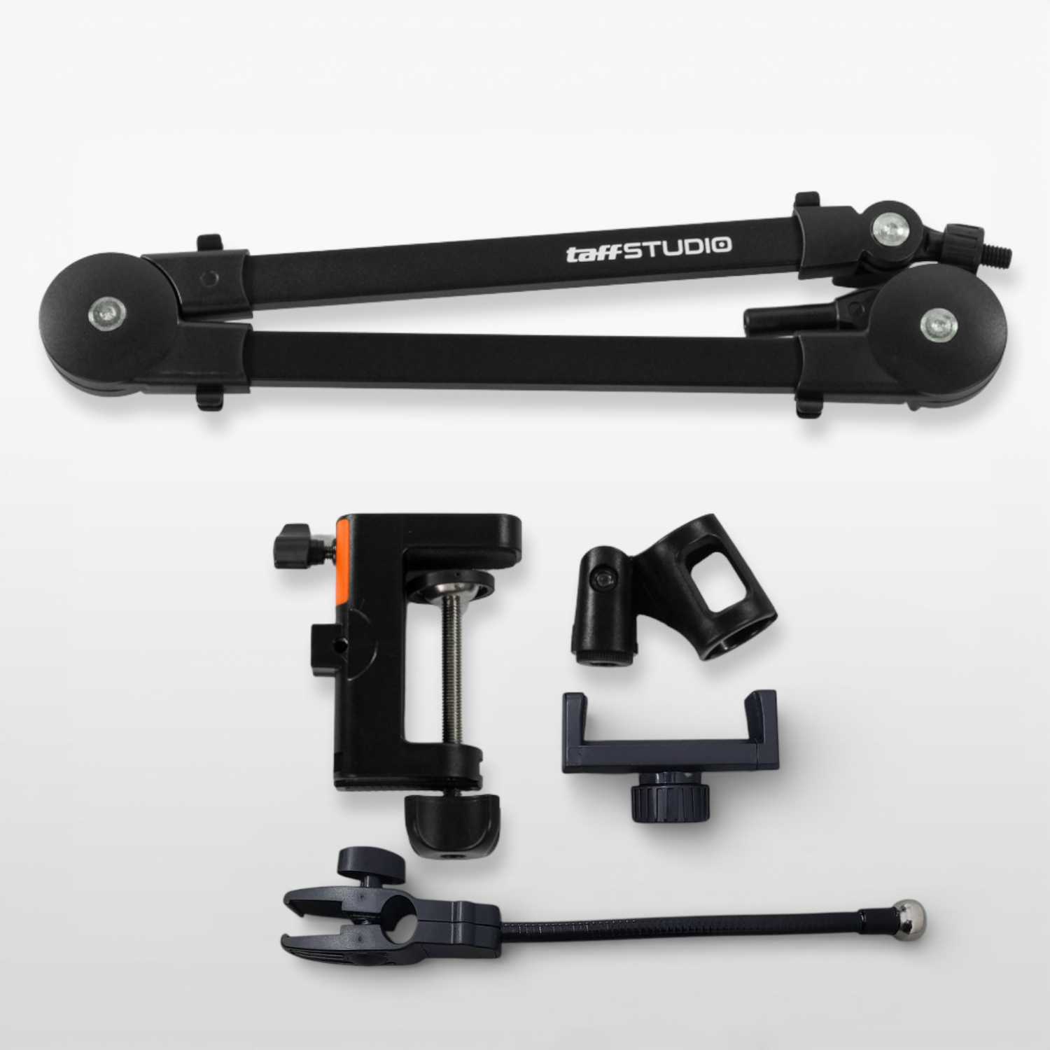 TaffSTUDIO Stand Holder Mikrofon Boom Arm Lazypod with Phone Holder - AK-V7