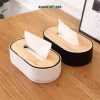 10 TaffHOME Kotak Tisu Kayu Oval Lifting Tissue Box Storage- KE21