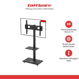 Taffware Bracket TV Floor Stand Wheel VESA 600 x 400 for 32-70 Inch TV - KM-1600B