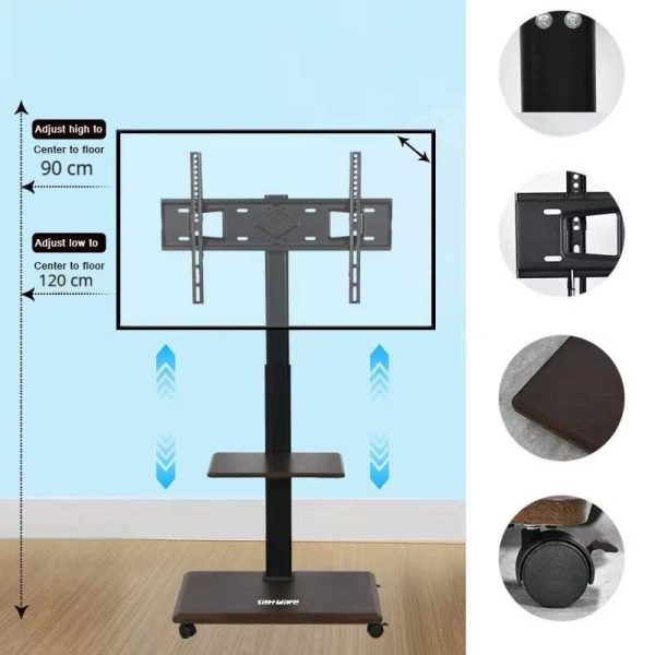Taffware Bracket TV Floor Stand Wheel VESA 600 x 400 for 32-70 Inch TV - KM-1600B