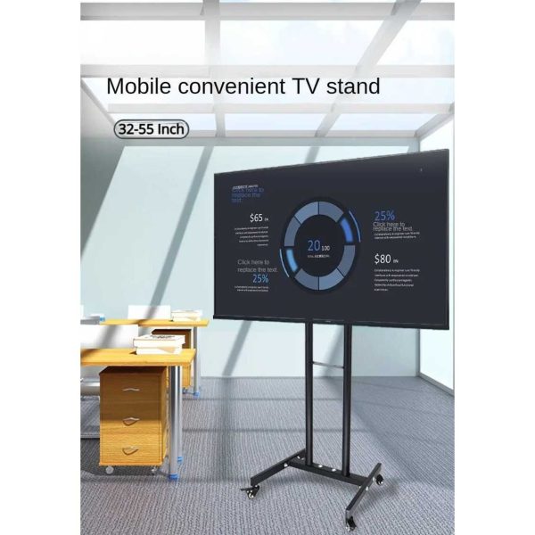 Taffware Bracket TV Floor Stand Wheel VESA 400 x 400 for 32-55 Inch TV - KM-Y602