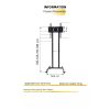 Taffware Bracket TV Floor Stand Wheel VESA 400 x 400 for 32-55 Inch TV - KM-Y602