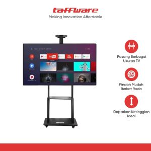 Taffware Bracket TV Floor Stand Wheel VESA 600x400 for 40-75 Inch TV - KM-1700S