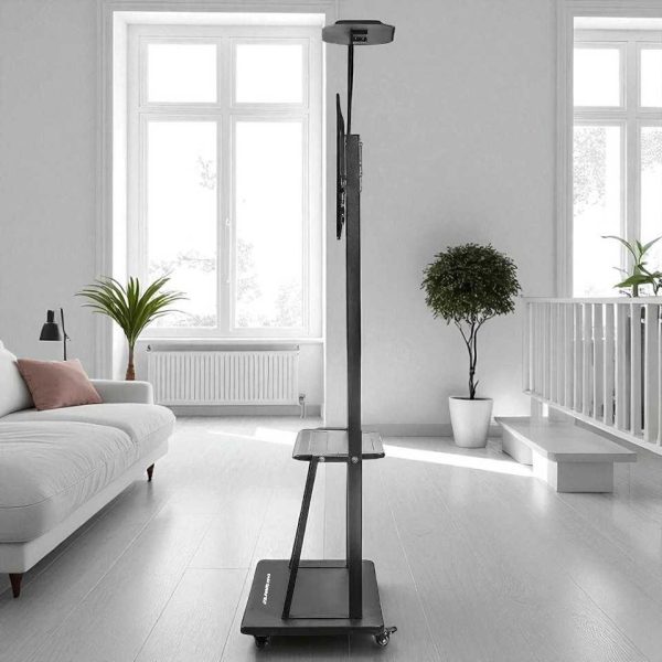 Taffware Bracket TV Floor Stand Wheel VESA 600x400 for 40-75 Inch TV - KM-1700S