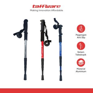 TaffSPORT Tongkat Hiking Trekking Pole Telescopic Aluminium 4 Section - X-110
