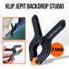 TaffSTUDIO Klip Jepit Backdrop Studio Fotografi Woodworking 2 Inch - PB-A06