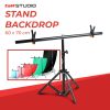 TaffSTUDIO Bracket Stand Backdrop Foto Studio T-Shape with 2 Clip - M138