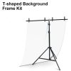 TaffSTUDIO Bracket Stand Backdrop Foto Studio T-Shape with 2 Clip - M138