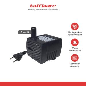 Taffware Pompa Air Mini Aquarium Ikan Submersible Pump Fish Tank 220V - BK-333/200