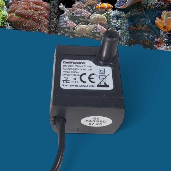 Taffware Pompa Air Mini Aquarium Ikan Submersible Pump Fish Tank 220V - BK-333/200