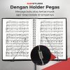 TaffSTUDIO Stand Teks Lagu Partitur Sheet Musik 180 Derajat Adjustable - FL-05R