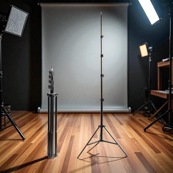TaffSTUDIO Portable Tripod Light Stand 1/4 Thread 5 Section 300cm - SN453