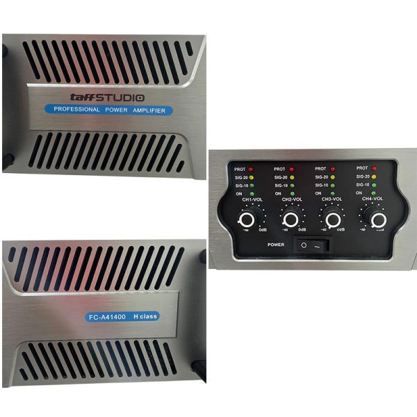 TaffSTUDIO Power Amplifier Professional 4 Channels Home Theatre 1400W - FC-A41400 H