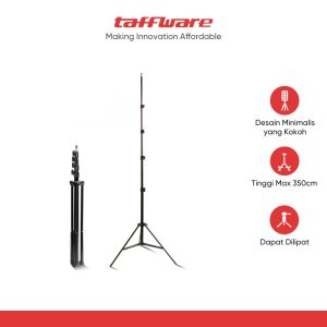 TaffSTUDIO Portable Tripod Light Studio 1/4 Thread 5 Section 350cm - SN453