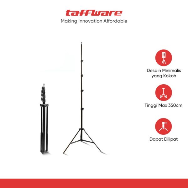 TaffSTUDIO Portable Tripod Light Studio 1/4 Thread 5 Section 350cm - SN453