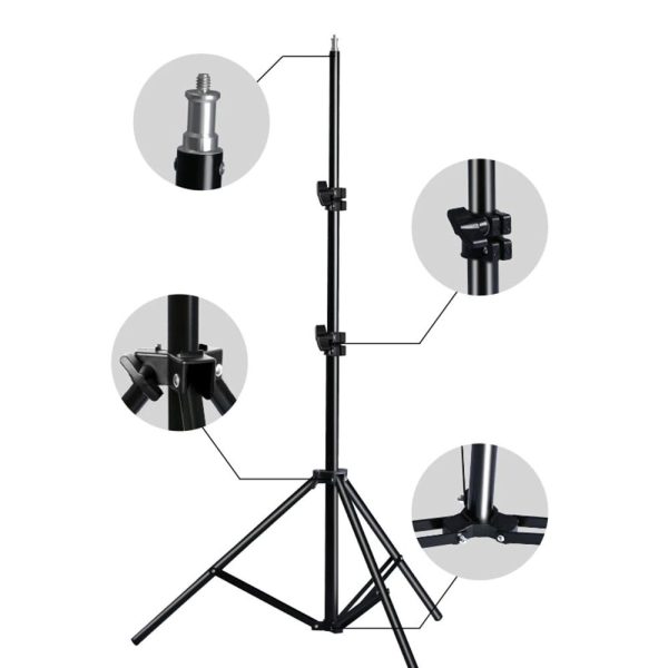 TaffSTUDIO Portable Tripod Light Studio 1/4 Thread 5 Section 350cm - SN453