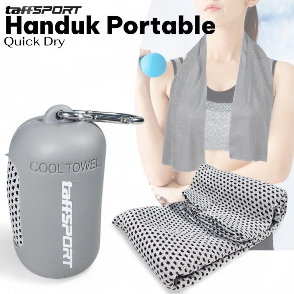 TaffSPORT Handuk Portable Travel Quick Dry Cooling with Pouch - LA429
