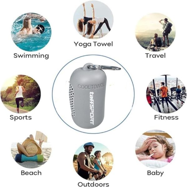 TaffSPORT Handuk Portable Travel Quick Dry Cooling with Pouch - LA429