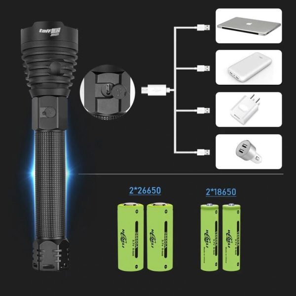 ginee_20251016174957312_0132257878.jpg TaffLED Senter LED USB Rechargeable Flashlight Waterproof XHP90 - JHS522X