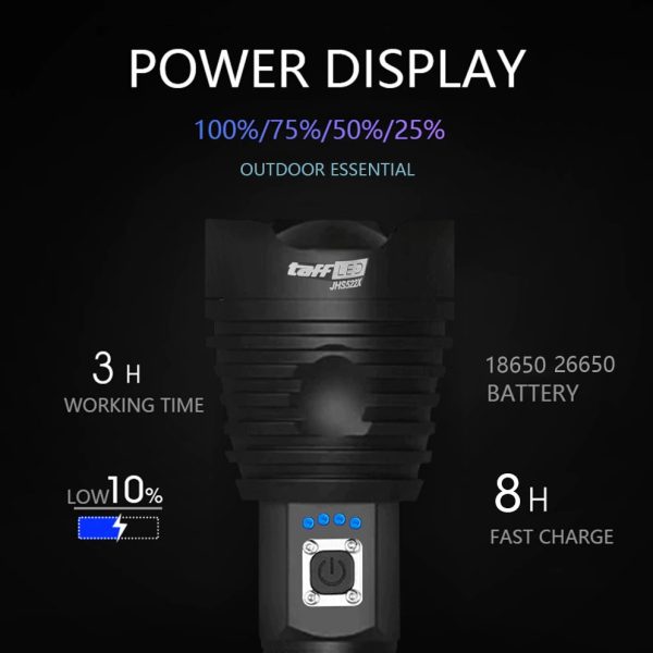 ginee_20251016174957425_3168331792.jpg TaffLED Senter LED USB Rechargeable Flashlight Waterproof XHP90 - JHS522X