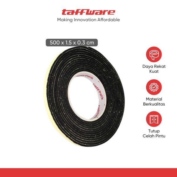 TaffPACK Lis Strip Pintu Door Foam Sponge Adhesive Rubber Seal - KK-062