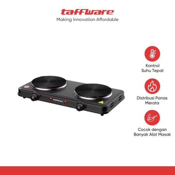 Taffware Kompor Listrik 2 Tungku Portable Hot Plate 2000W - WY-04B