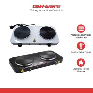 Taffware Kompor Listrik 2 Tungku Portable Hot Plate 2000W - WY-04B